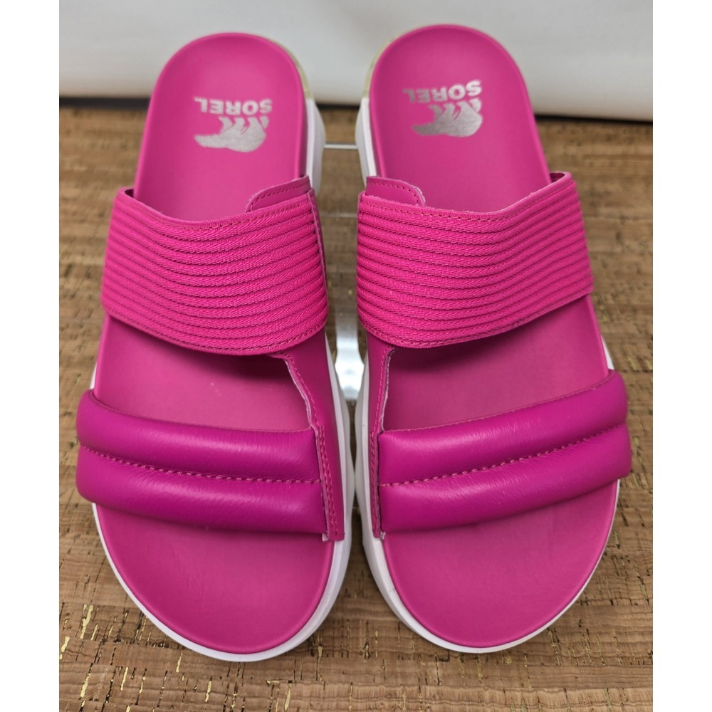 Sorel Slides Women's 8.5 VIIBE SLIDE SANDAL Fuscia Fizz Casual Preppy Comfort - Picture 7 of 10